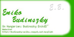 eniko budinszky business card